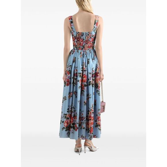 Dolce & Gabbana Women Flower Print Long Dress - Picture 4 of 5